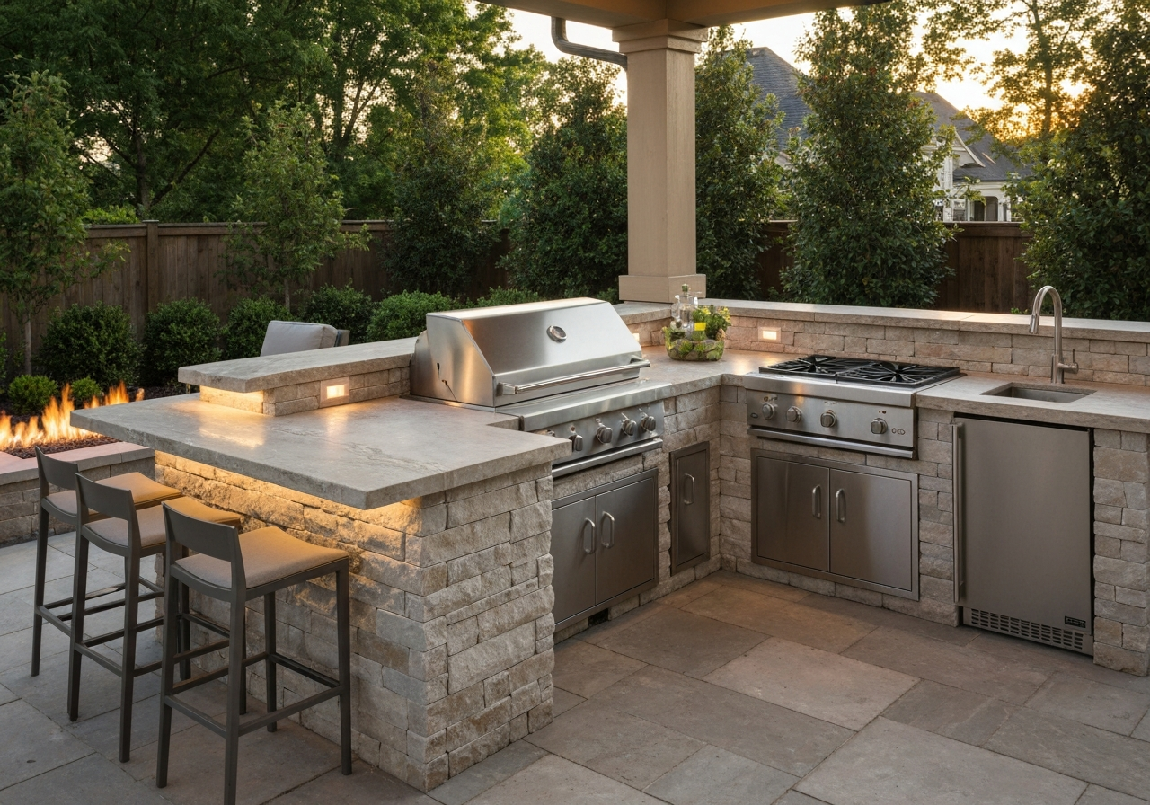 Elevate Your Home: Premier Design and Installation of Custom Outdoor Kitchens in the Charlotte Area